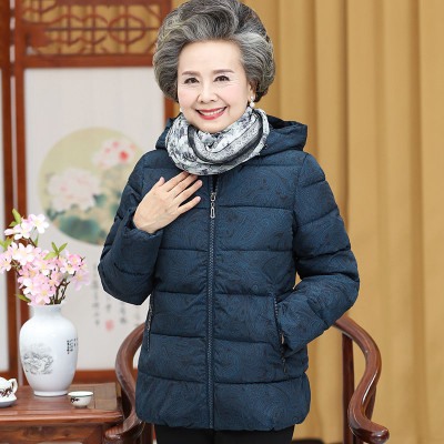 瑷诺主题中老年人冬装女装棉袄外套60-70岁8