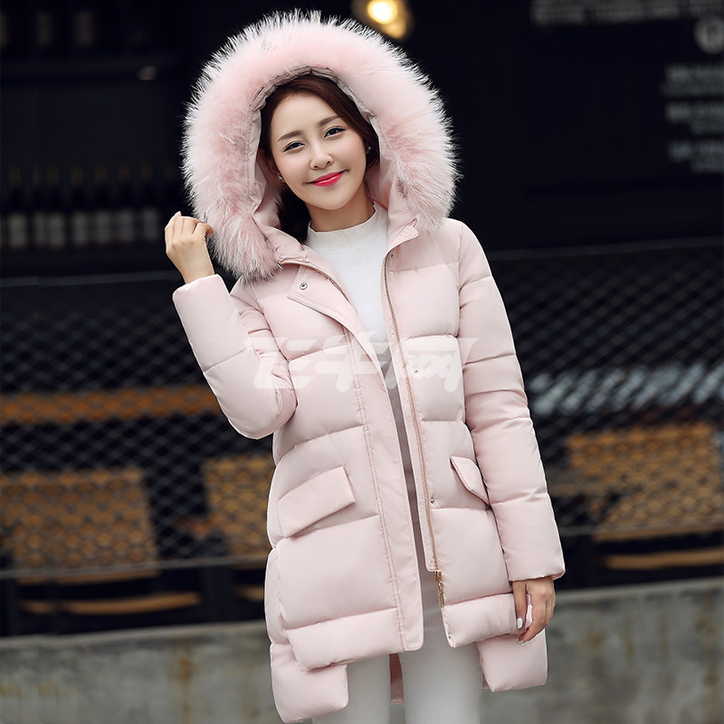 ziitop 冬装新款加厚冬季棉衣外套纯色中长款棉袄女韩版宽松大码羽绒