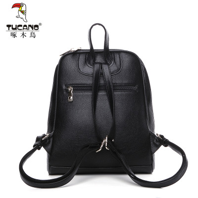 啄木鸟双肩包女韩版背包时尚贝壳型女包新款可