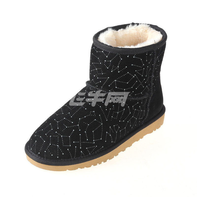 蜜娅莉miyayami雪地靴冬季女款牛绒星空低筒雪地靴铝箔保暖短靴棉靴