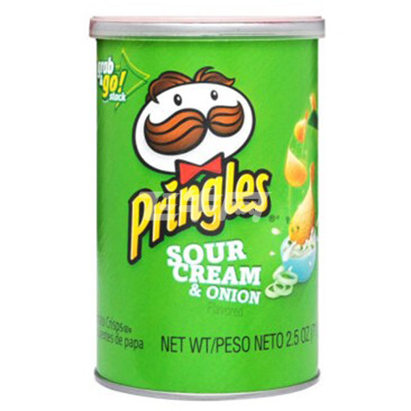美国原装进口品客pringles脆香薯片小罐多口味选择 休闲膨化食品71g*2