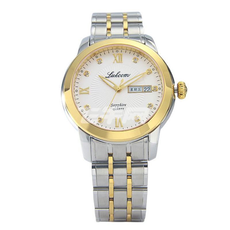 lukcom经典商务钢带石英男表lq10a231m-129